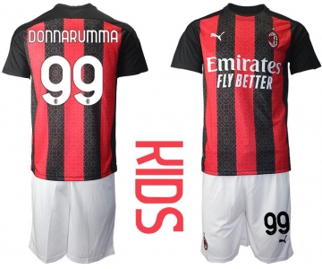 Youth 2020-2021 club AC milan home 99 red Soccer Jerseys