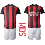 Youth 2020-2021 club AC milan home red Soccer Jerseys