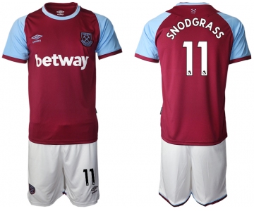 Men 2020-2021 club West Ham United home 11 red Soccer Jerseys