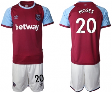 Men 2020-2021 club West Ham United home 20 red Soccer Jerseys