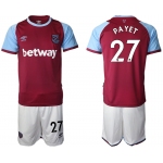 Men 2020-2021 club West Ham United home 27 red Soccer Jerseys