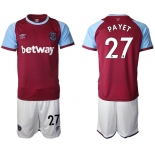 Men 2020-2021 club West Ham United home 27 red Soccer Jerseys