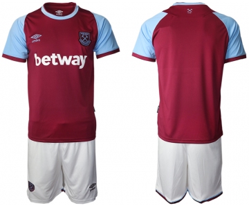 Men 2020-2021 club West Ham United home blank red Soccer Jerseys