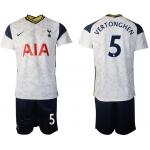 Men 2020-2021 club Tottenham home 5 white Soccer Jerseys