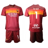 Men 2020-2021 club AS Roma home 1 red Soccer Jerseys