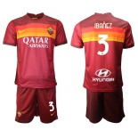 Men 2020-2021 club AS Roma home 3 red Soccer Jerseys