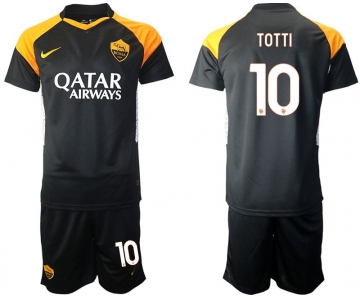 Men 2020-2021 club Rome away 10 black Soccer Jerseys