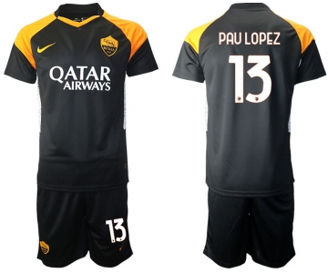 Men 2020-2021 club Rome away 13 black Soccer Jerseys