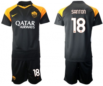 Men 2020-2021 club Rome away 18 black Soccer Jerseys