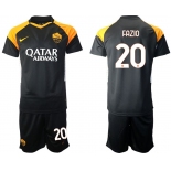 Men 2020-2021 club Rome away 20 black Soccer Jerseys