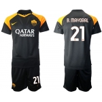 Men 2020-2021 club Rome away 21 black Soccer Jerseys