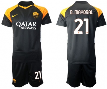 Men 2020-2021 club Rome away 21 black Soccer Jerseys