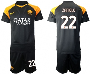 Men 2020-2021 club Rome away 22 black Soccer Jerseys