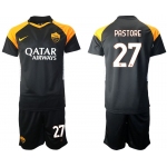 Men 2020-2021 club Rome away 27 black Soccer Jerseys