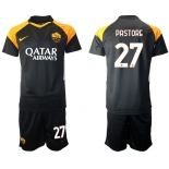 Men 2020-2021 club Rome away 27 black Soccer Jerseys