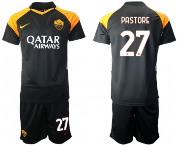 Men 2020-2021 club Rome away 27 black Soccer Jerseys