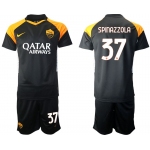 Men 2020-2021 club Rome away 37 black Soccer Jerseys