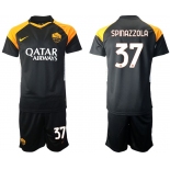 Men 2020-2021 club Rome away 37 black Soccer Jerseys