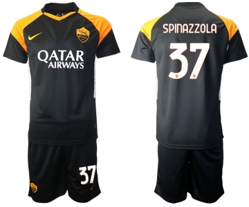 Men 2020-2021 club Rome away 37 black Soccer Jerseys