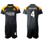 Men 2020-2021 club Rome away 4 black Soccer Jerseys