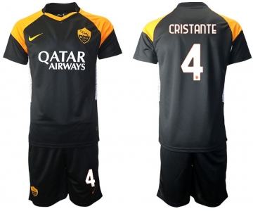 Men 2020-2021 club Rome away 4 black Soccer Jerseys