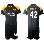 Men 2020-2021 club Rome away 42 black Soccer Jerseys