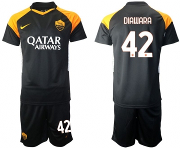 Men 2020-2021 club Rome away 42 black Soccer Jerseys