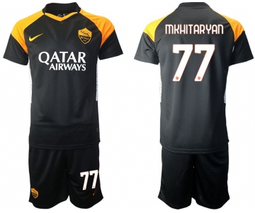 Men 2020-2021 club Rome away 77 black Soccer Jerseys