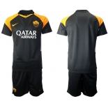 Men 2020-2021 club Rome away black Soccer Jerseys