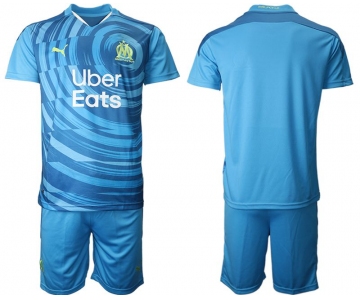 Men 2020-2021 club Olympique de Marseille away blue Soccer Jerseys