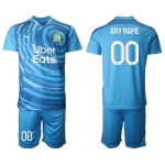 Men 2020-2021 club Olympique de Marseille away customized blue Soccer Jerseys