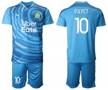 Men 2021 Olympique de Marseille away 10 soccer jerseys