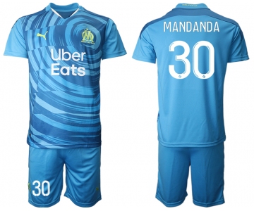 Men 2021 Olympique de Marseille away 30 soccer jerseys