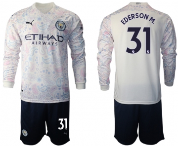 2021 Men Manchester city away long sleeve 31 soccer jerseys