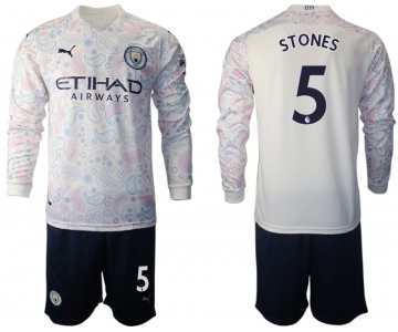 2021 Men Manchester city away long sleeve 5 soccer jerseys