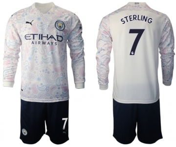 2021 Men Manchester city away long sleeve 7 soccer jerseys