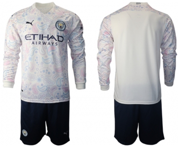 2021 Men Manchester city away long sleeve soccer jerseys