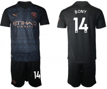 Men 2020-2021 club Manchester City away 14 black Soccer Jerseys