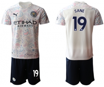 Men 2020-2021 club Manchester City away 19 white Soccer Jerseys