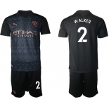 Men 2020-2021 club Manchester City away 2 black Soccer Jerseys