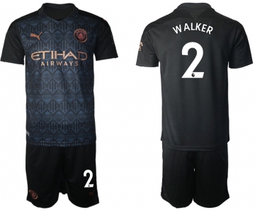 Men 2020-2021 club Manchester City away 2 black Soccer Jerseys