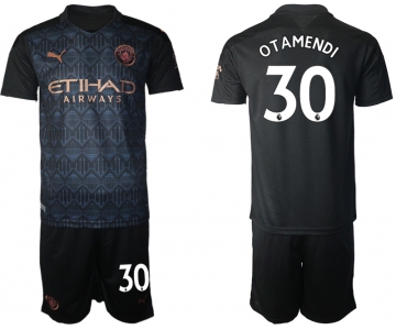 Men 2020-2021 club Manchester City away 30 black Soccer Jerseys