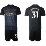 Men 2020-2021 club Manchester City away 31 black Soccer Jerseys