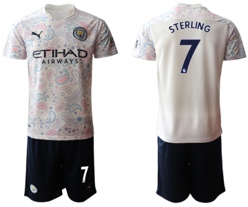 Men 2020-2021 club Manchester City away 7 white Soccer Jerseys