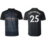 Men 2020-2021 club Manchester City away aaa version 25 black Soccer Jerseys