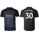 Men 2020-2021 club Manchester City away aaa version 30 black Soccer Jerseys