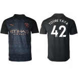 Men 2020-2021 club Manchester City away aaa version 42 black Soccer Jerseys