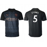 Men 2020-2021 club Manchester City away aaa version 5 black Soccer Jerseys