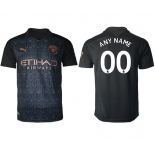 Men 2020-2021 club Manchester City away aaa version customized black Soccer Jerseys