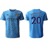 Men 2020-2021 club Manchester City home aaa version 20 blue Soccer Jerseys